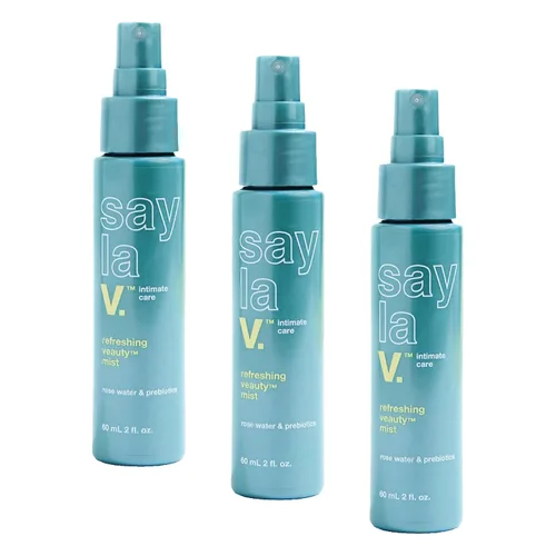 Vista 8 de say la V. Spray de higiene femenina refrescante para neutralizar el olor de vulva, prebióticos naturales, aloe vera y agua de rosas, probado por