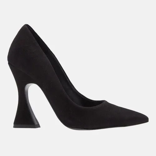Vista 2 de Junayuan Zapatos de tacón alto para mujer, punta cerrada, tacón acampanado, sin cordones, para fiesta, boda, oficina, zapatos de vestir