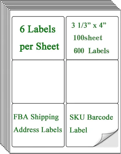 Vista 21 de 2" x 4" Shipping Labels, Printable White Sticker Labels for Laser/Inkjet Printer Mailing Labels 8.5"*11" US Letter-White, 10 per Sheet Total 1000