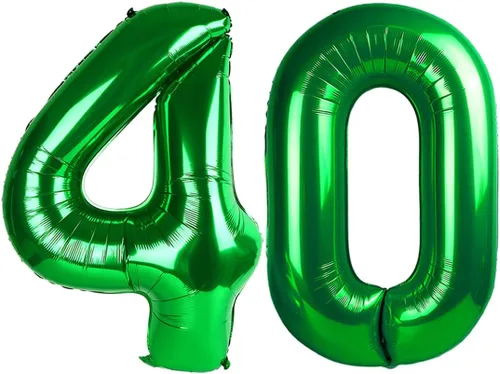 Vista 56 de Globos con números de 40 pulgadas, color negro, para decoraciones de cumpleaños de 10 a 100 años Jumbo 40In & Vibrant Color, With Hanging Holes