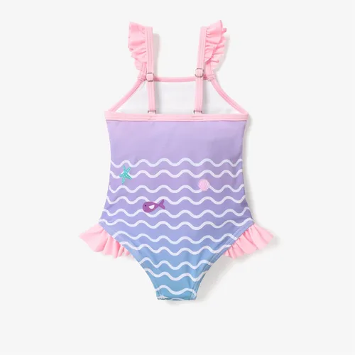 Vista 2 de Peppa Traje de baño de sirena de océano para bebé niña pequeña