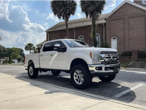 Vista 4 de ECOTRIC Panel de Valance de Parachoques Delantero Inferior Compatible con 2017 2018 2019 F250 F350 F450 F550 2WD Ford Super Duty HC3Z-17626-AD