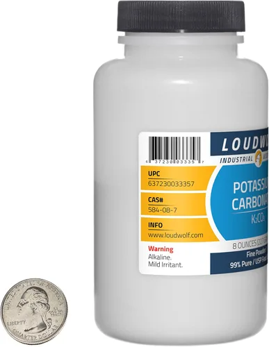 Vista 2 de Carbonato de potasio / 1.5 libras / 3 botellas / 99% puro USP grado alimenticio / polvo fino