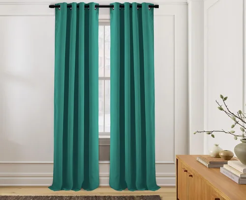 Vista 17 de J&V TEXTILES Juego de 2 paneles de cortinas opacas de 84 pulgadas, 2 cortinas largas con aislamiento térmico burg, cortinas de oscurecimiento