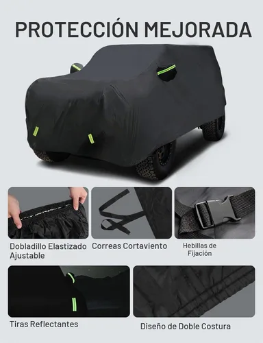 Vista 7 de Proadsy - Funda para auto compatible con Ford Bronco 2 puertas 2021-2024 2025 2026, a prueba de viento, para todo tipo de clima, impermeable