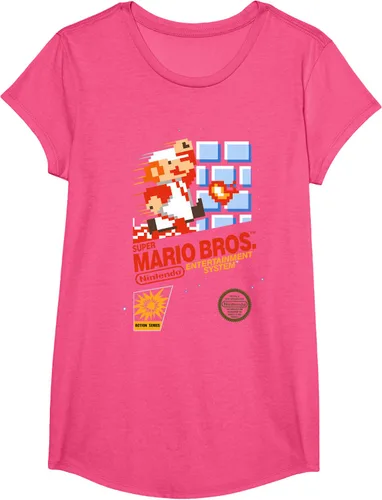 Vista 13 de Super Mario Dashin - Camiseta gráfica de acción, ajuste clásico, cuello redondo, color negro