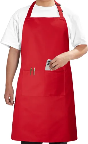 Vista 11 de Syntus Chef Apron for Men Women Kitchen Cooking Apron with Pockets, Adjustable Bib Aprons Stain Resistant