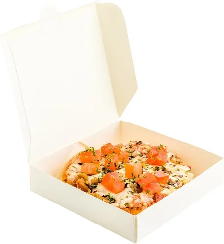 Vista 4 de Restaurantware - Mini caja de pizza de papel kraft, 3.5 pulgadas, 100