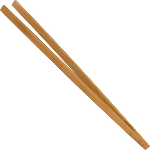 Vista 13 de BambooMN - Pinzas reutilizables de bambú "A" para tostadas de 7.9" - Marrón carbonizado - 10 piezas Carbonizado - Bloque de fulcro - 10 Piezas