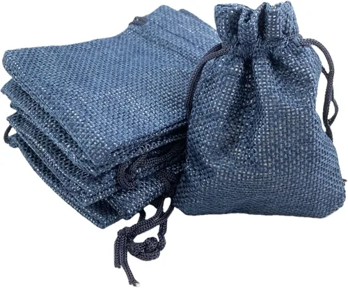 Vista 33 de Palmhomee Paquete de 20 bolsas de regalo de arpillera con cordón, bolsas de joyería de lino, bolsas de yute de boda para joyas y bolsas