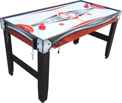 Vista 5 de Hathaway Scout - Mesa multijuego 4 en 1 de 54 pulgadas, ideal para salas de juegos familiares, incluye baloncesto de arcade, hockey de aire, tenis