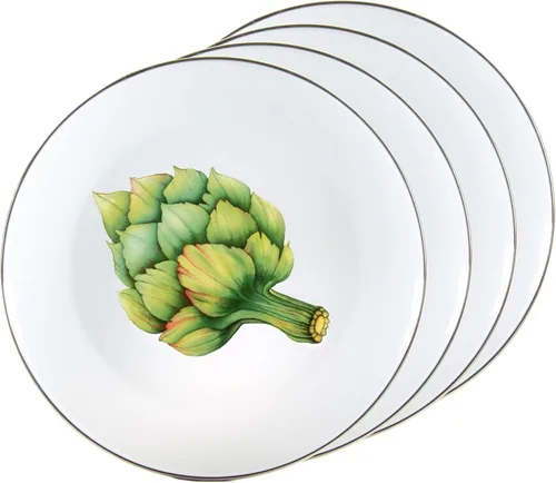 Vista 13 de Golden Rabbit Platos llanos esmaltados, 10.5 pulgadas, Aegean Sevilla, juego de 4 Set of 4 Plates, 10.5 inch diameter