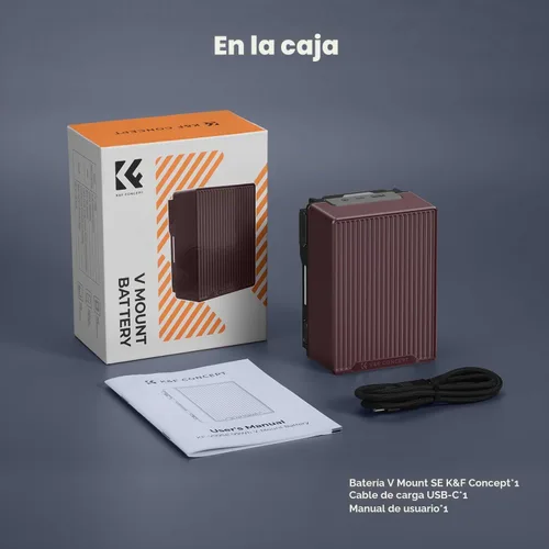 Vista 8 de K&F CONCEPT Batería de montaje en V, 99Wh PD100W USB-C Carga rápida V Lock
