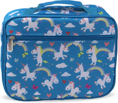 Vista 7 de Fiambreras aisladas, bolsas reutilizables para el regreso a clases, lonchera para niños y niñas de primaria con cortador de sándwich en tiburones