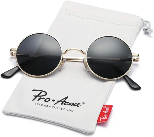 Vista 6 de Pro Acme - Gafas de sol polarizadas redondas para hombre y mujer, estilo John Lennon