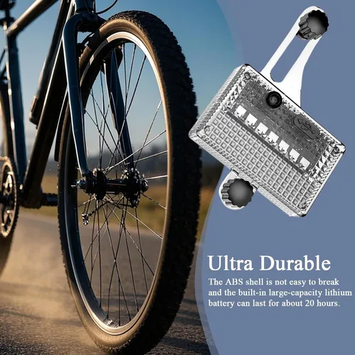 Vista 6 de Lámpara LED de radios, luz solar para neumáticos, sensor de movimiento con equipo de ciclismo impermeable, decoración de bicicleta para niños