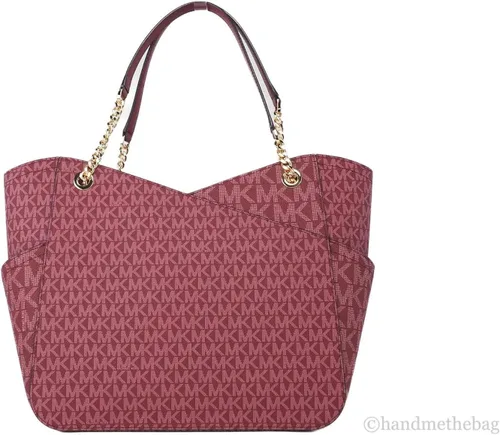 Vista 2 de Michael Kors Jet Set - Bolso de hombro con cadena grande de viaje Mulberry Multi Mulberry Multi