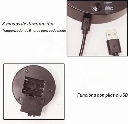 Vista 6 de FUCHSUN - Lámpara de árbol artificial iluminada de cerezo de 18 pulgadas