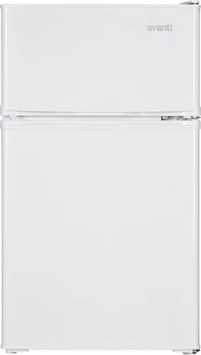 Vista 5 de Avanti Refrigerador compacto de 3.1 pies cúbicos con congelador, estantes de vidrio ajustables, puerta reversible, descongelación automática Negro