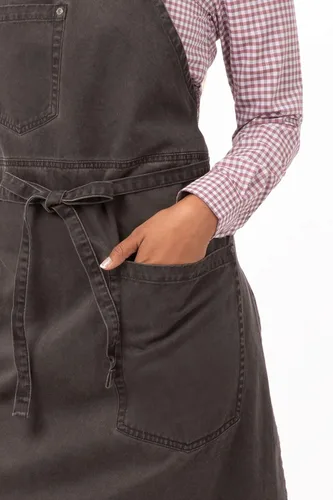 Vista 9 de Chef Works Delantal con babero unisex Dorset, Peltre