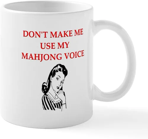 Vista 22 de CafePress Dragon Lady Mah Jongg Taza de café de cerámica (11 oz)