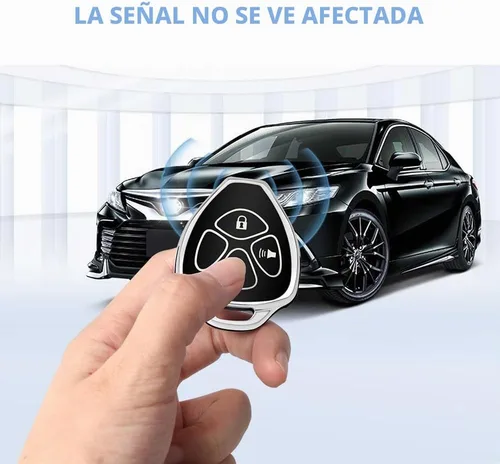 Vista 4 de QBUC Funda para llavero Toyota con llavero (negro, 3 botones)