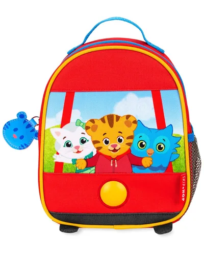 Vista 2 de Skip Hop x Daniel Tiger Mini mochila para niños pequeños, preescolar de 1 a 4 años, Trolley Friends