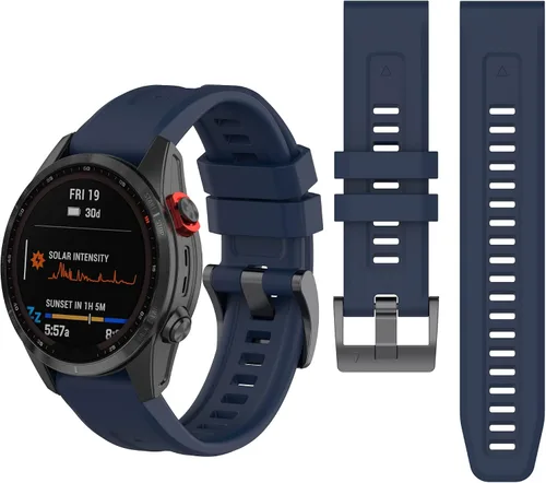 Vista 18 de Correa de reloj de silicona compatible con Garmin Fenix 7/Fenix 6 Pro/Fenix 5 Plus/935/945/Descent G1/EPIX Gen 2/Instinct de repuesto de ajuste
