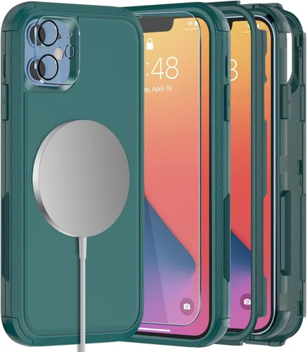 Vista 18 de Diverbox Funda para iPhone 11 [A prueba de golpes] [A prueba de caídas] [Protector de pantalla de vidrio templado], Funda de teléfono de Protección