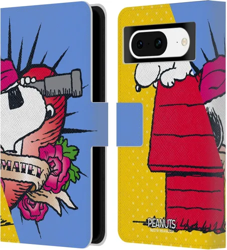 Vista 60 de Head Case Designs Officially Licensed Peanuts Charlie & Woodstock Nap Halfs and Laughs Leather Wallet Case Compatible with Google Pixel 8