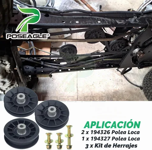 Vista 8 de Paquete de 2 poleas tensoras 532194326 V-Groove con polea tensora A35 2x194326+1x194327