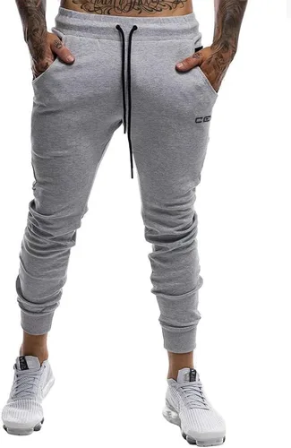 Vista 2 de Wangdo Pantalones deportivos ajustados para hombre, pantalones deportivos cónicos para entrenamiento, pantalones deportivos casuales para correr