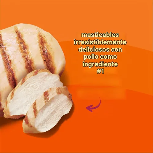 Vista 2 de Oinkies - Golosinas masticables duraderas para perros envueltas en pollo, 25