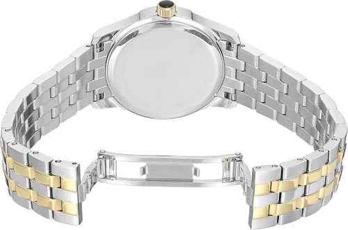Vista 5 de Bulova Reloj analógico de cuarzo de dos tonos para mujer 98P152, Plateadodorado, Moderno