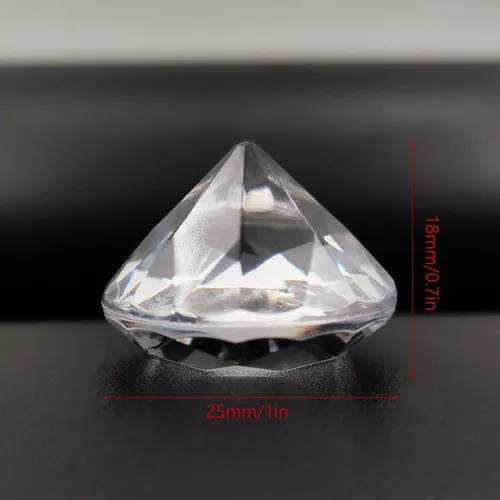 Vista 2 de 100 piezas de diamantes de acrílico transparente de 1 pulgada para decoración de mesa de boda, confeti de gemas para relleno de jarrones, decoración