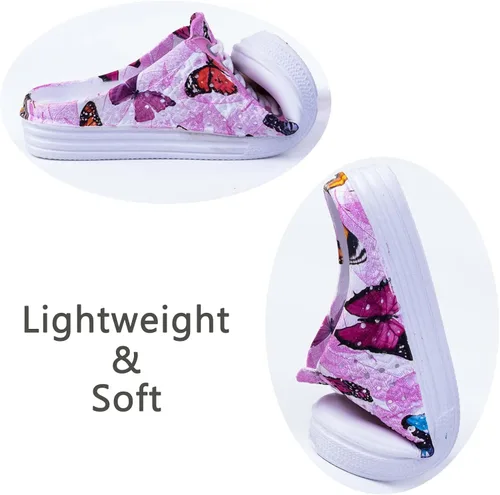 Vista 3 de CERYTHRINA Zapatos de jardín, zuecos de secado rápido, pantuflas para caminar, ligeras, para la lluvia, playa, verano, piscina, zapatos de agua