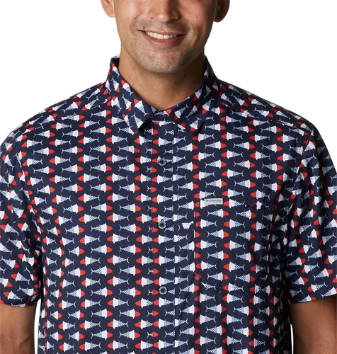 Vista 4 de PFG Super Slack Tide Camp - Camiseta para hombre, color gris