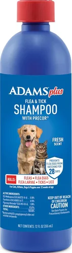 Vista 12 de ADAMS Plus Botanicals Champú para pulgas y garrapatas con Precor para perros, gatos, cachorros y gatitos, champú de pulgas para tratar