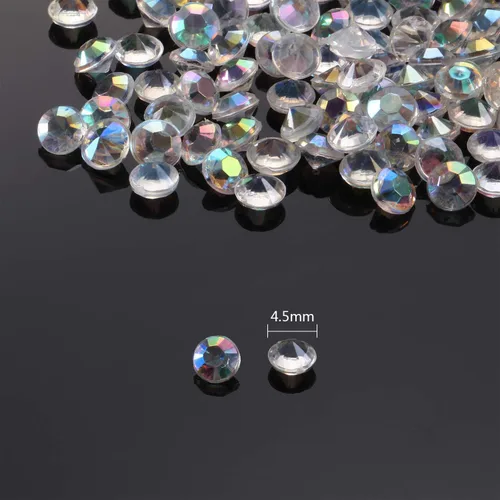 Vista 2 de 10000 cristales transparentes de mesa de boda para centro de mesa Confetti, diamantes de imitación acrílicos, diamantes de imitación