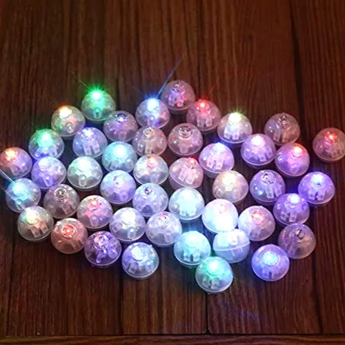 Vista 5 de Decoración de lámparas en bolas para fiestas de boda, luz de larga duración para linterna de papel, luz de flash LED multicolor, 100