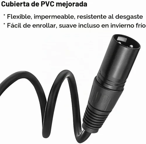 Vista 5 de Cable DMX de 10 pies / 10.0 ft, 4 paquetes de cables DMX de 3 pines, cables DMX, DMX512 XLR macho a hembra cable de señal de luz de escenario