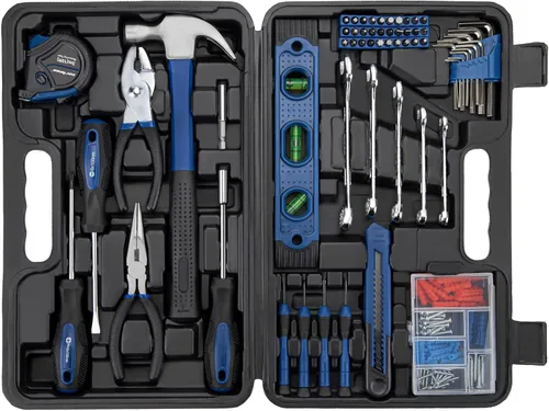 Vista 11 de CARTMAN Juego de herramientas de mano básicas para el hogar de 152 piezas, con estuche de caja de herramientas, kit de herramientas para el hogar