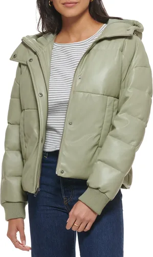 Vista 9 de Levi's Chaqueta acolchada con cintura ceñida para mujer Berry con capucha