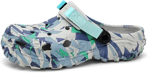 Vista 11 de YUKTOPA Zuecos para hombre, sandalias deportivas para exteriores, zapatos de jardín para adultos, zapatos de playa para agua, zapatos casuales