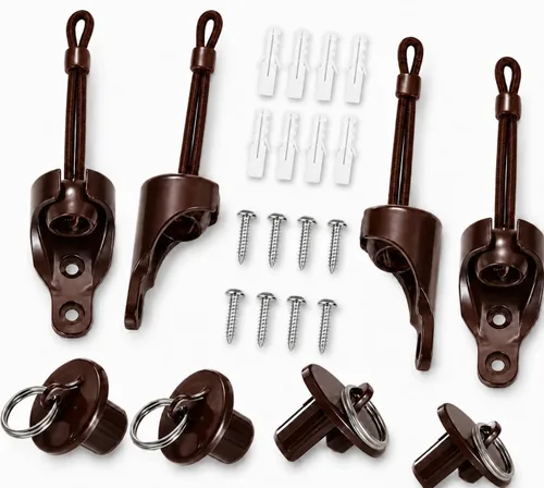 Vista 9 de Kit de repuesto universal para sombrilla, kit de salto elástico, correa para parasol, resistente a la intemperie, compatible con persianas Beige