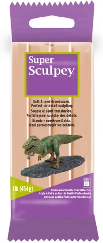 Vista 3 de Super Sculpey - Arcilla polimérica para horno, calidad profesional, beige, 1 libra (paquete de 3)