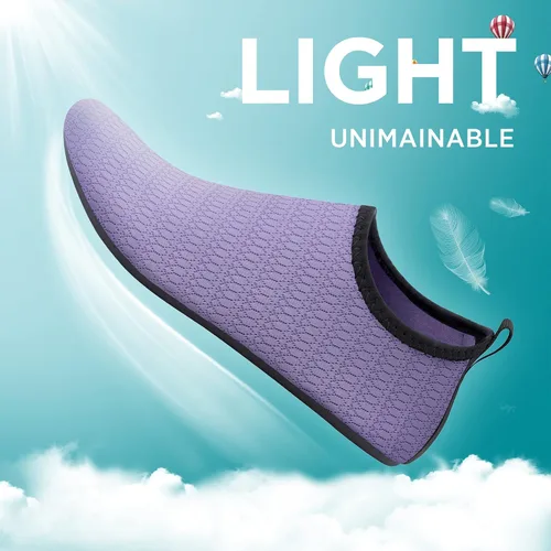 Vista 6 de Seekway - Zapatos de agua para hombres o mujeres adultos, tipo calcetín, de secado rápido, sensación de pie descalzo, ideales para la playa, nadar