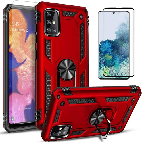 Vista 9 de STARSHOP Funda compatible con Samsung Galaxy S20 Plus, no S20 / S20 Ultra, con protector de vidrio templado incluido; anillo de metal con soporte