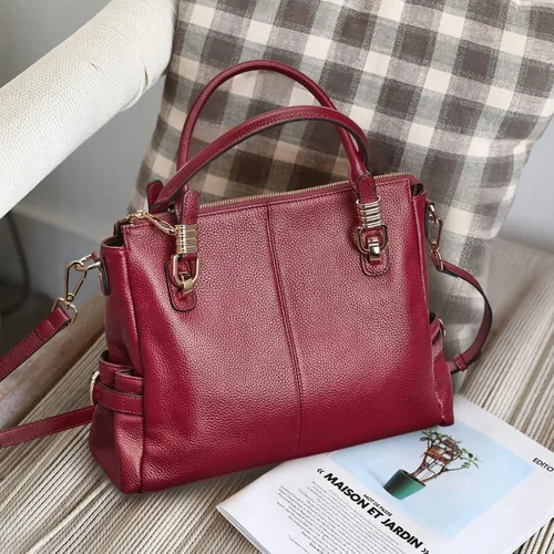 Vista 20 de Kattee Cartera bandolera estilo urbano de cuero para mujer