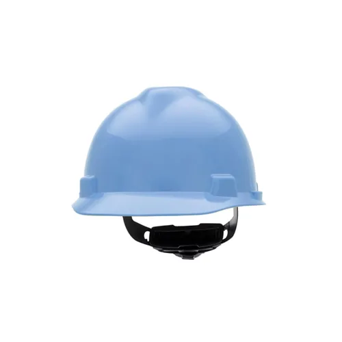Vista 21 de MSA 495851 V-Gard - Casco de seguridad, con suspensión de trinquete Fas-Trac III, carcasa de polietileno, protección anti-impacto superior, correas